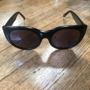 RAEN Durante Chunky Cat Eye Handmade Black Sunglasses